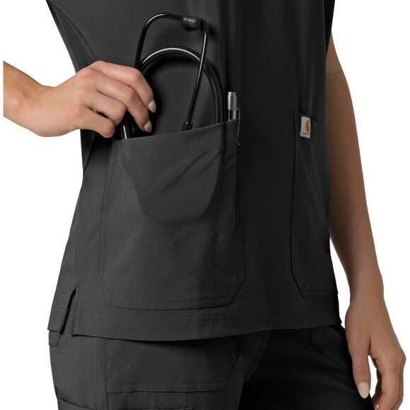 Women's Scrubs Flex Panel V-Neck Medical Top Durable Comfort Size M - Picture 7 of 11